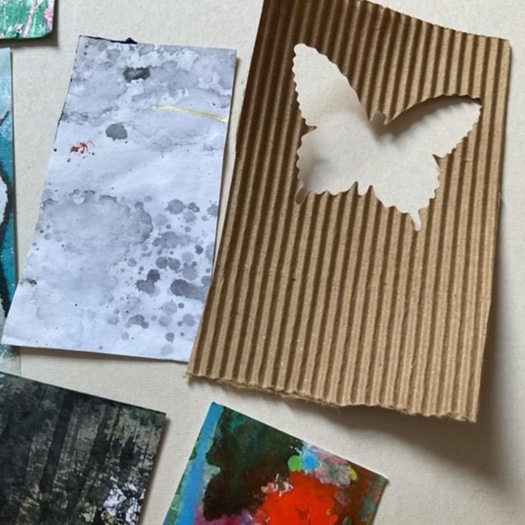 Junk Journal Pack 15+ Hand painted Pieces, Great for scrapbooking, collage - Picture 5 of 13